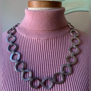 Steel by Design QVC stainless steel woven chain necklace and bracelet combo